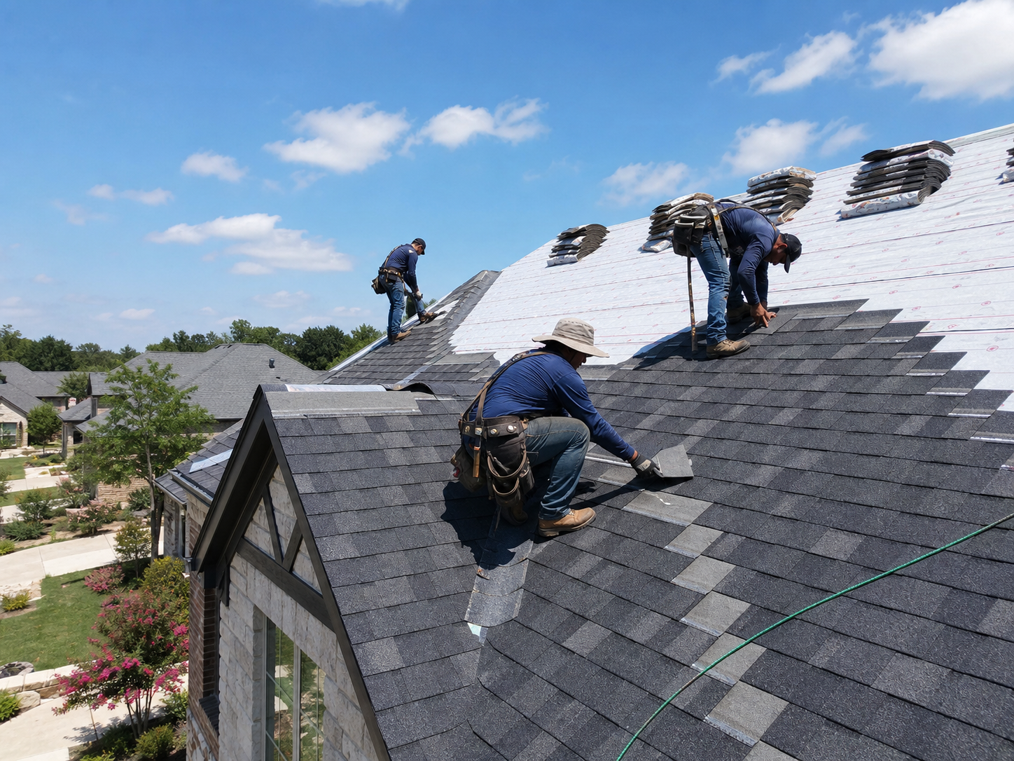 San Antonio residential roof replacement with new architectural shingles